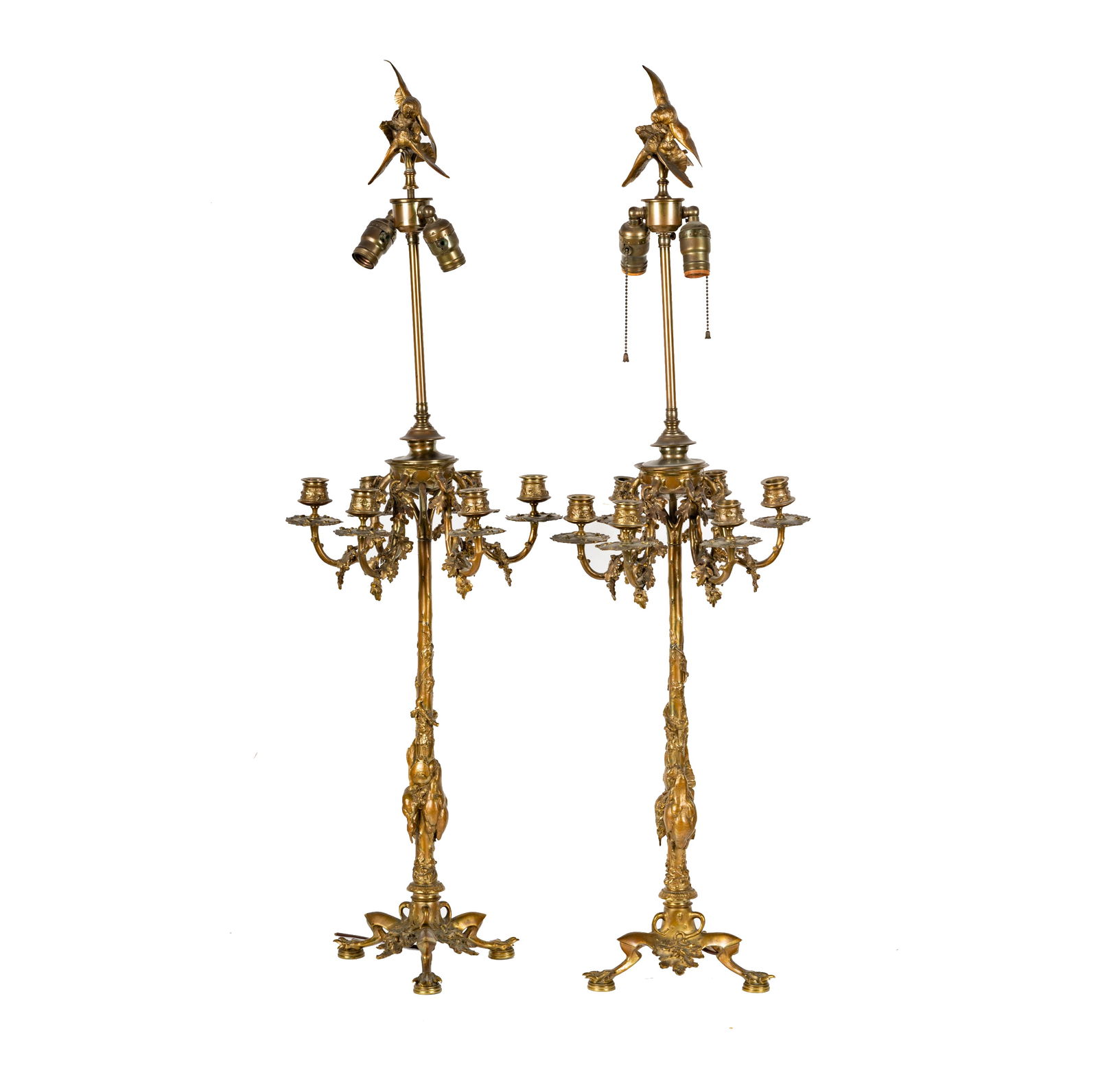 A Pair of Auguste-Nicolas Cain Six-Light Candelabra (1 of 10)