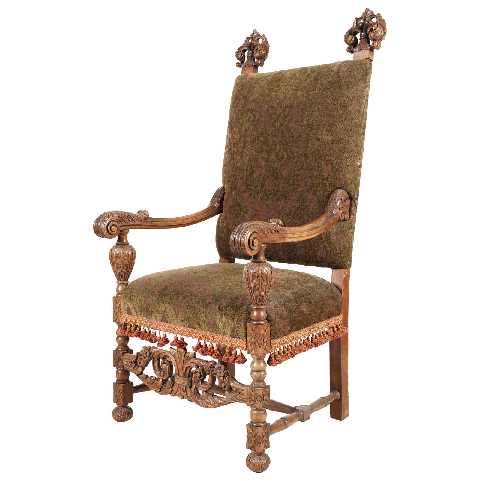 A Baroque-Style Carved Walnut Hall Chair (1 of 10)