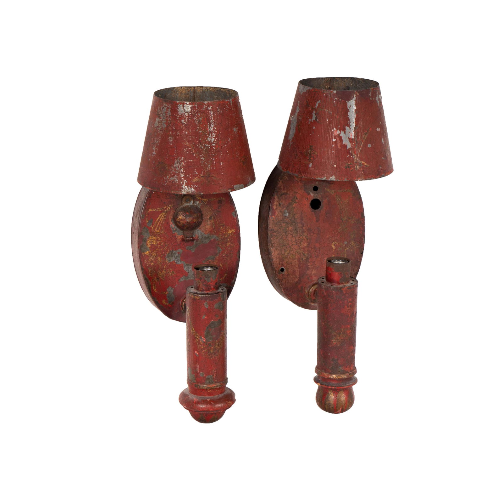 A Pair of French Tole Peinte Quinquet Sconces (1 of 13)