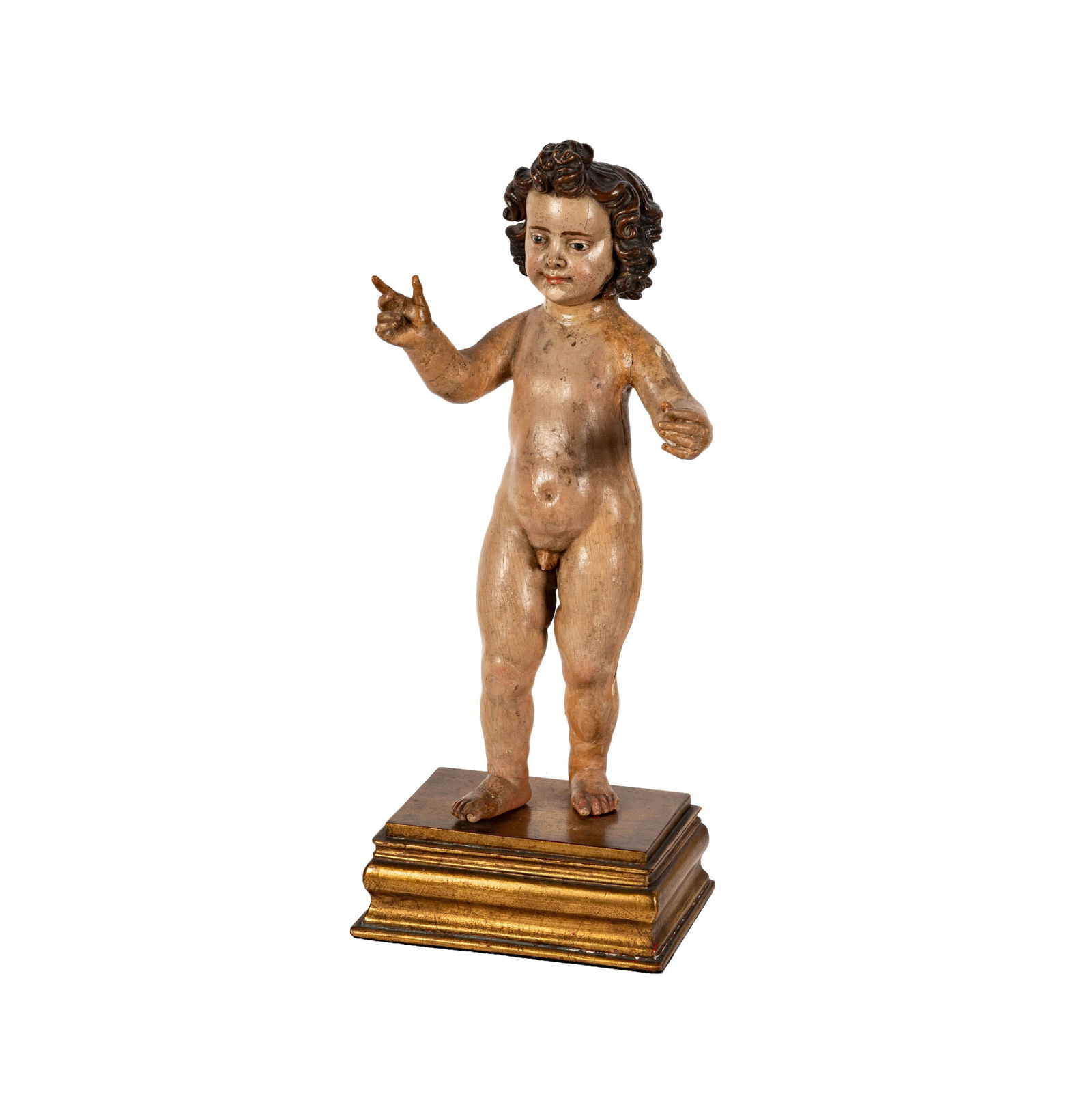A Carved and Painted Wood Cherub Figure (1 of 10)