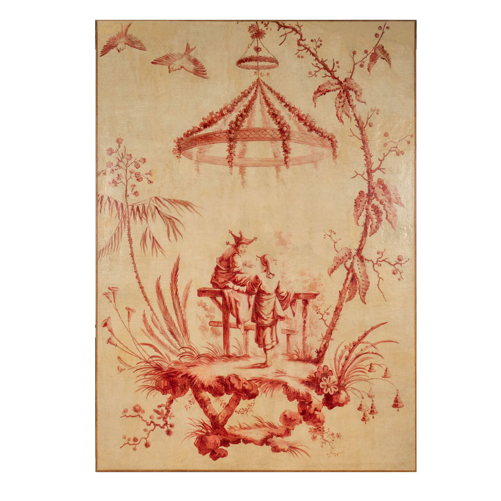 A French Chinoiserie Painted Canvas Panel (1 of 14)