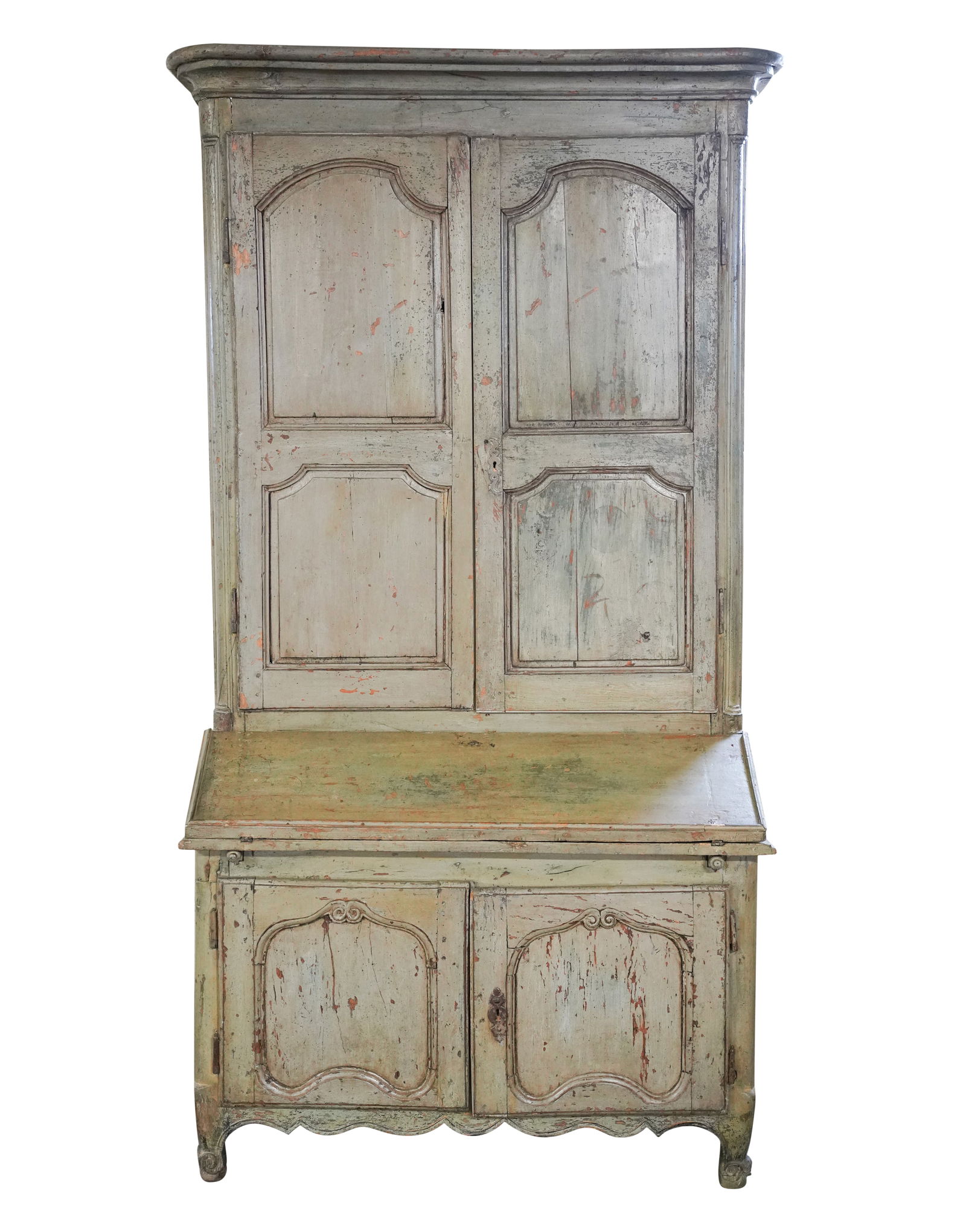 A French Painted Bureau Bookcase (1 of 16)