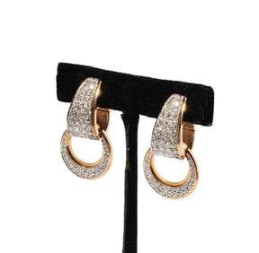 Hammerman Bros. 14 Karat Yellow Gold Diamond Earrings