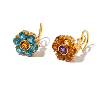 Pasquale Bruni 18 Karat Yellow Gold Gem-Set Earrings