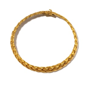 Henry Dunay 18 Karat Yellow Gold Woven Collar Necklace