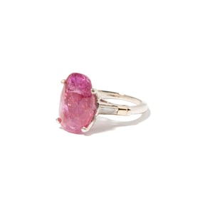 Platinum, Diamond and Burmese Ruby Ring