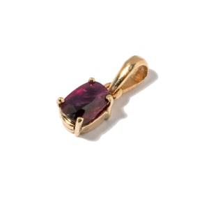 14 Karat Yellow Gold Burmese Ruby Pendant