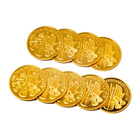 9 Australian Philharmonic Gold Coins