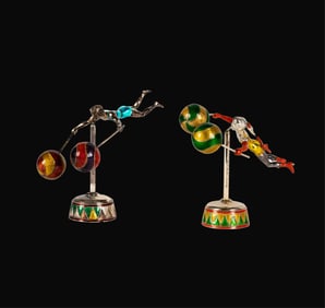 Gene Moore for Tiffany and Co.: Sterling and Enamel Circus Acrobats