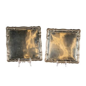 A Pair of Silver Trays