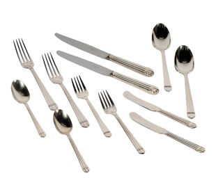 A Christofle Aria Silverplate Flatware Service