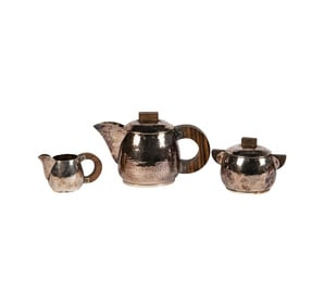 Jean Despres (French 1889 - 1980): Three-Piece Tea Service