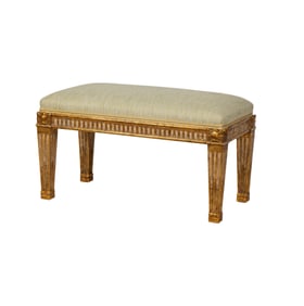 A Michael Smith Neoclassical-Style Giltwood Bench