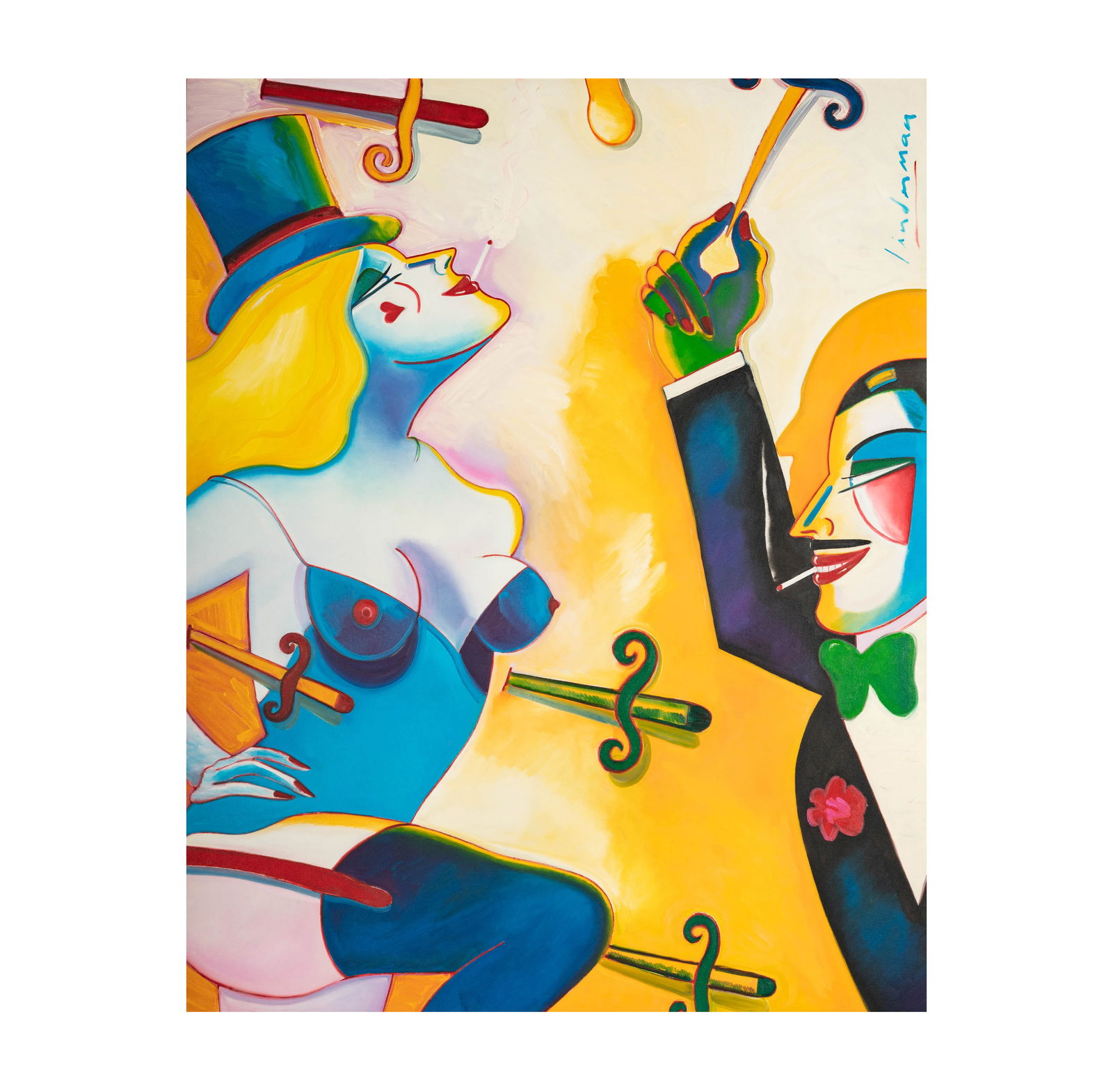 Earl William Linderman (B. 1931): Snake Lady Waits for the Night Train (1 of 13)