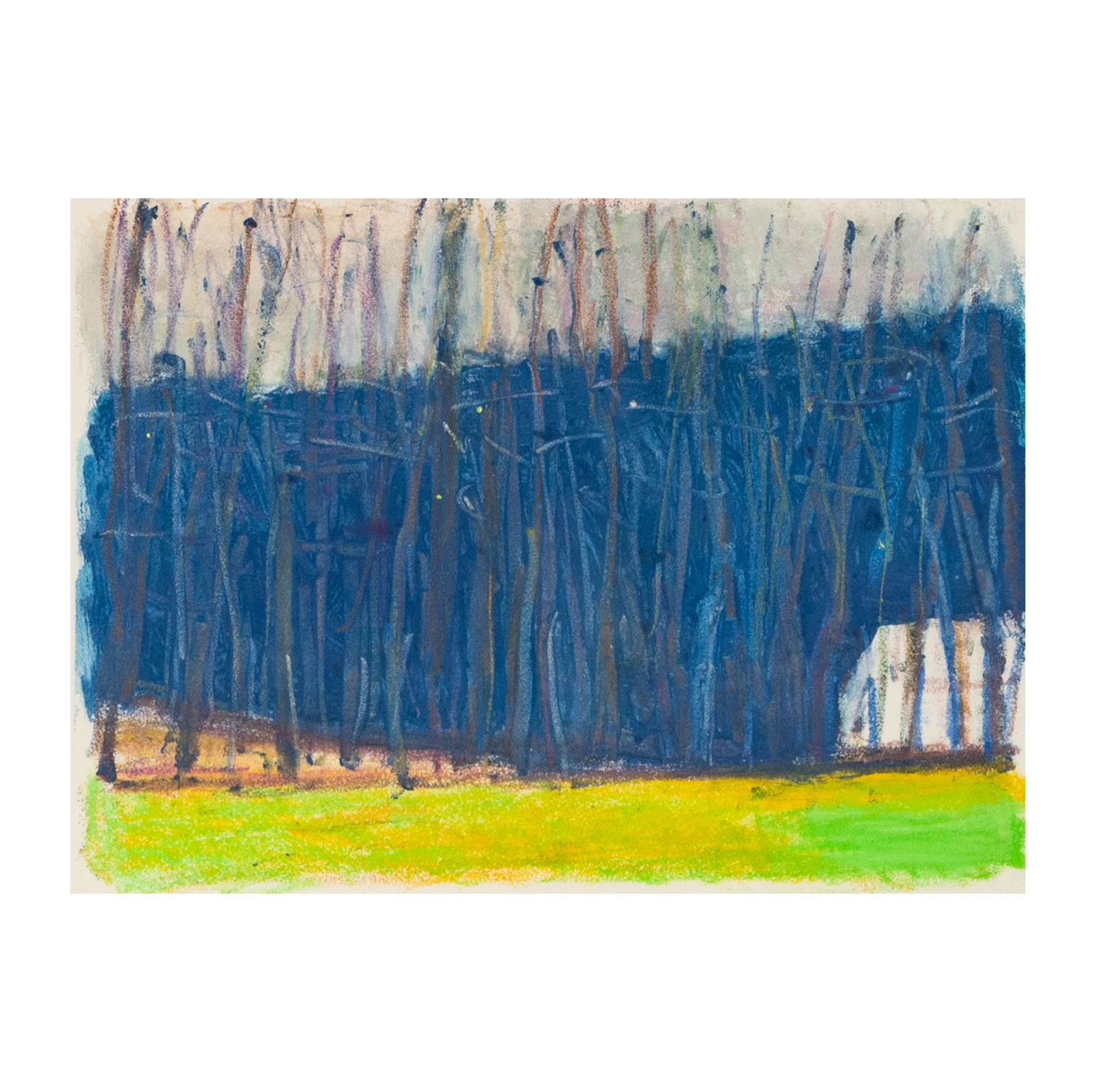 Wolf Kahn (1927-2020): Half Hidden House II: Wolf Kahn American/German 1927-2020 Half Hidden House II monotype 2003; signed and dated lower right Image: 8 3/4 x 12 in. (22.2 x 30.5 cm.), Sheet: 20 3/4 x 29 3/4 in. (52.7 x 75.6 cm.) Provenance: w