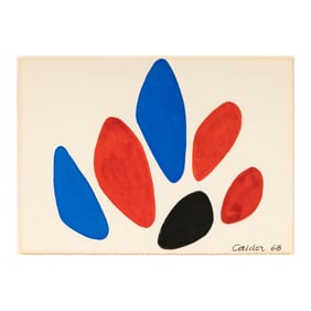 Alexander Calder (1898-1976): Blue, Red, and Black