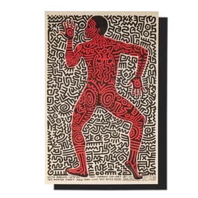 Keith Haring (1958-1990): Signed Into 84 Poster