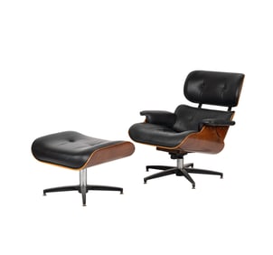 A Vintage Eames Lounge Chair and Ottoman