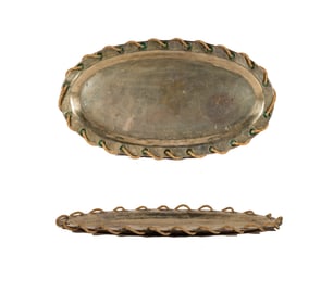 Emilia Castillo (B. 1958): Silverplate and Rope Oval Tray