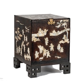 A Chinese Mother of Pearl-Inlaid Box