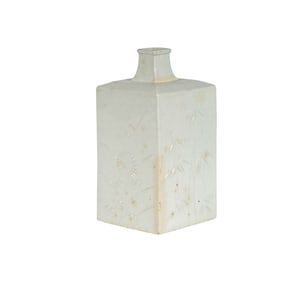 A Korean Molded Ceramic Square Bottle Vase