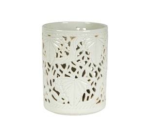 A Korean Reticulated Ceramic Scroll Holder