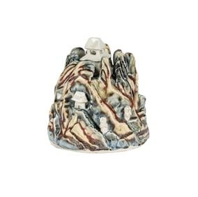 A Rare Korean Diamond Mounted Ceramic Water Dropper