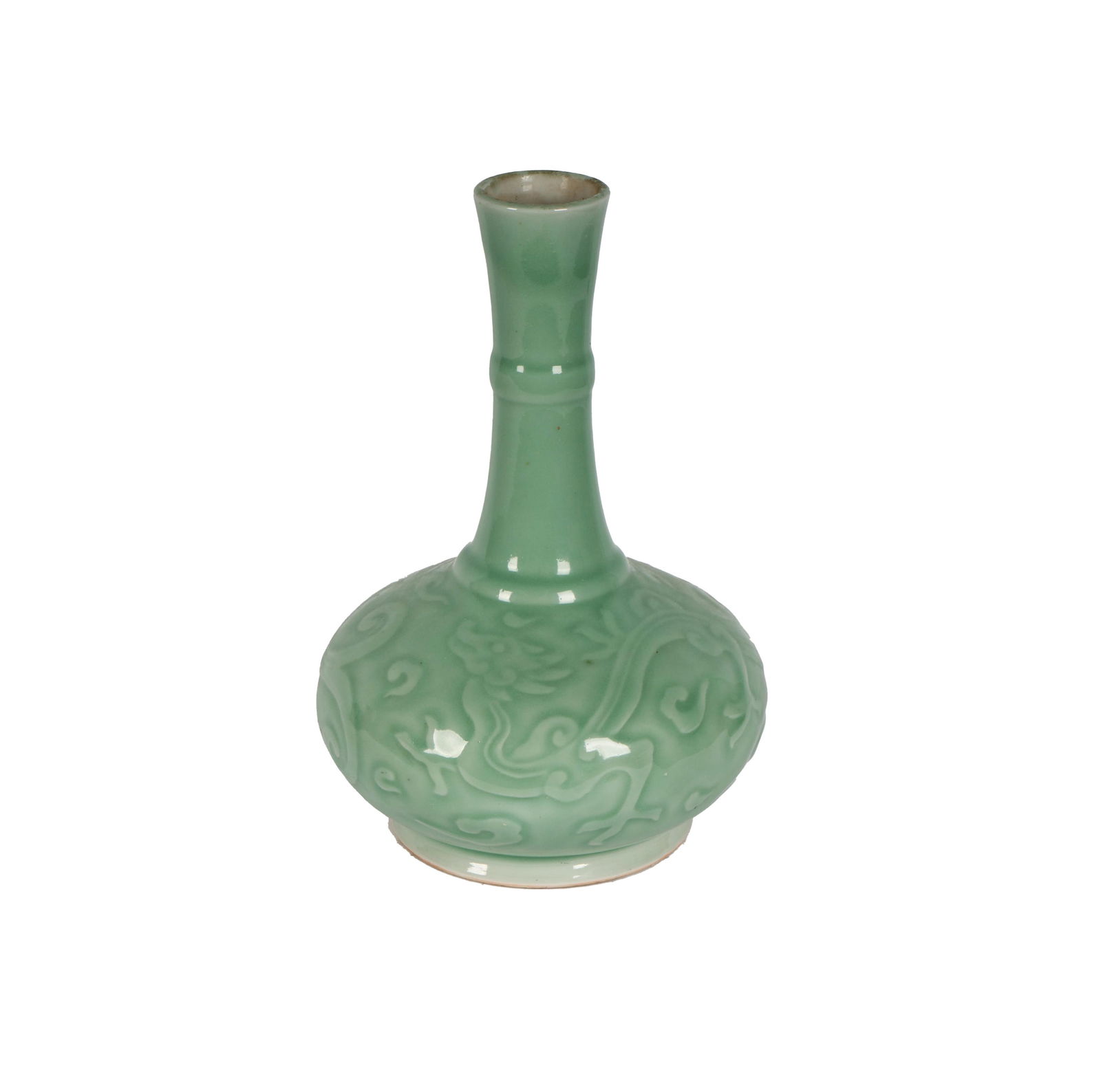 An Antique Chinese Celadon-Glazed Dragon Vase (1 of 14)