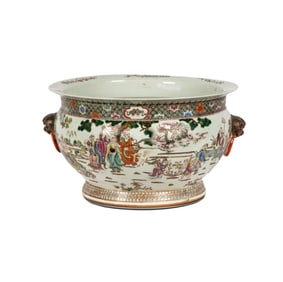 A Chinese Export Famille Verte Porcelain Fishbowl