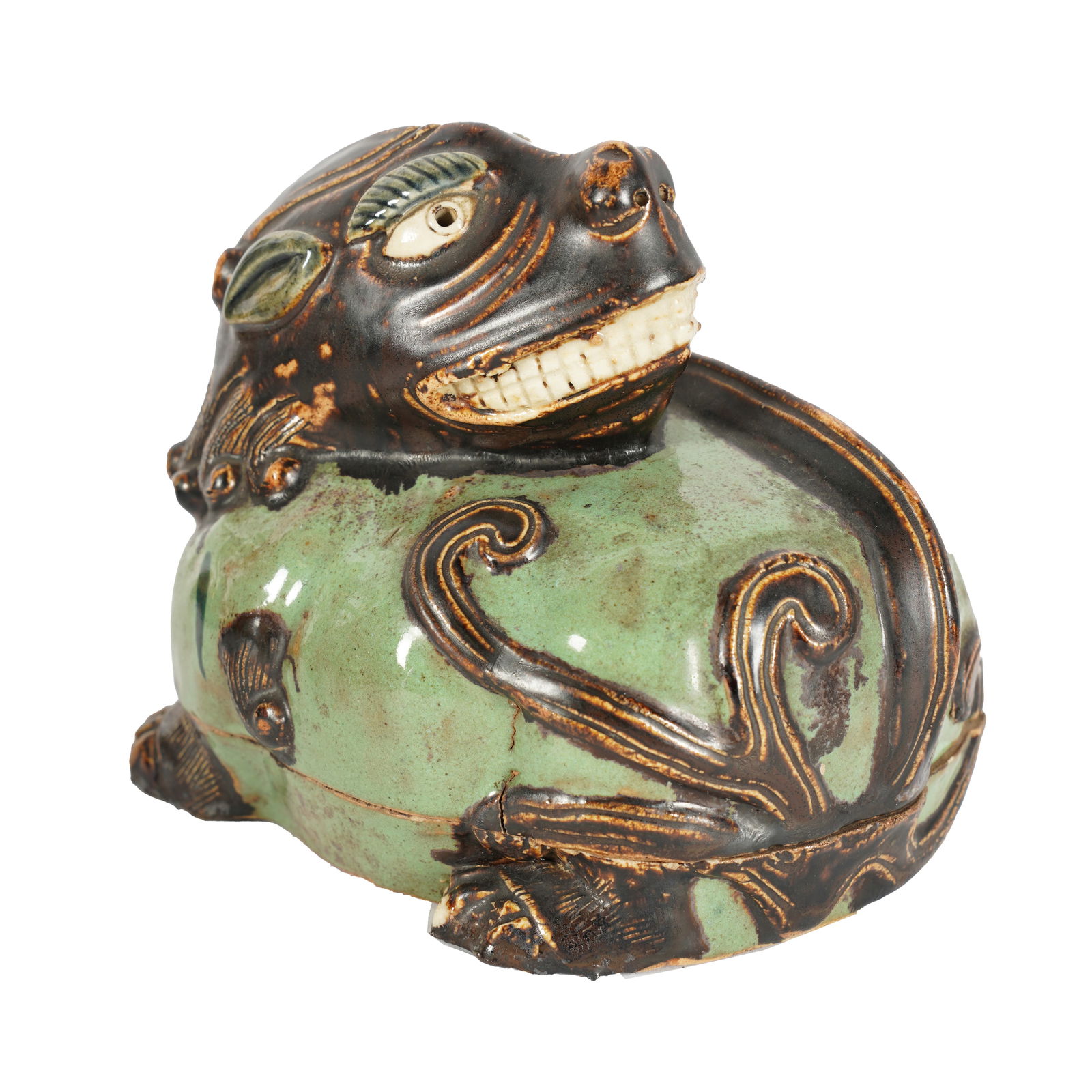A Japanese Ceramic Covered Box Modeled as a Beast (1 of 8)