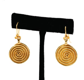 A High Karat Spiral Earrings
