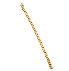 14 Karat Yellow Gold Diamond Bracelet