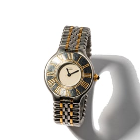 Cartier Stainless Steel and Gold-Plated Watch