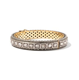 Gold and Silver, Polki Diamond Bangle