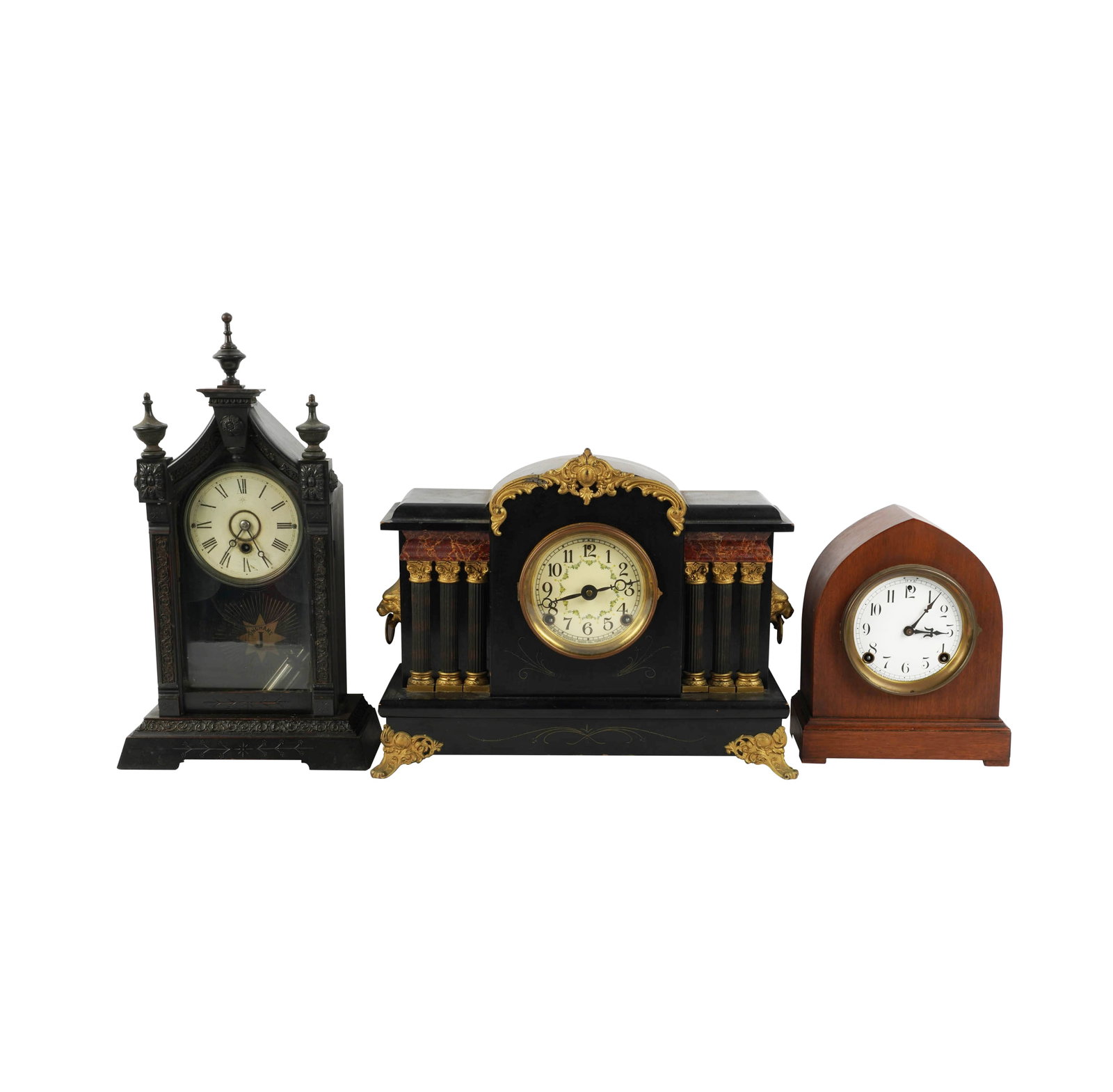 A Collection of Vintage Wood Mantel Clocks (1 of 10)