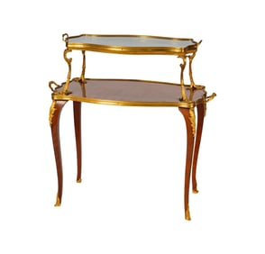 A French Marquetry and Gilt Bronze Dessert Table