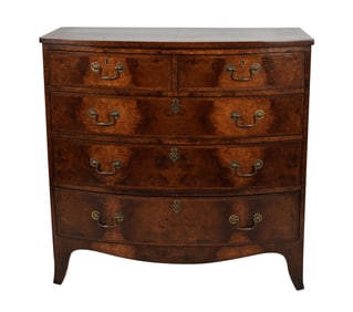 An English Bow-Front Chest of Drawers