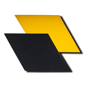 Clarissa Mitchell, American B.1951, Black and Yellow II