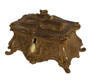A Gilt Metal Jewelry Box