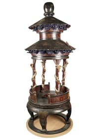 A Large Japanese Lacquered Pagoda-Form ?