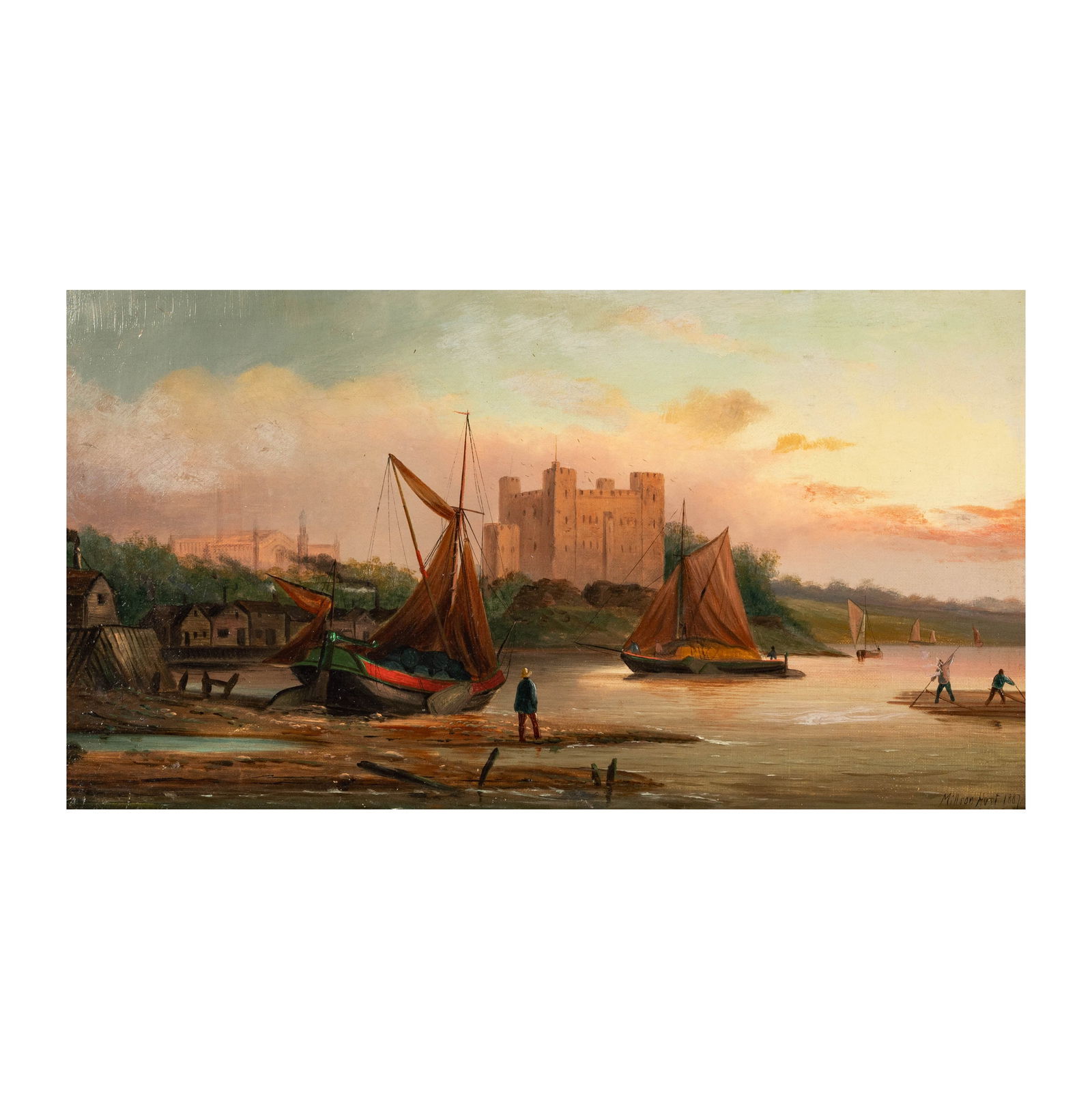 Millson Hunt, United Kingdom Fl. 1875-1900, Harbor Scene (1 of 10)