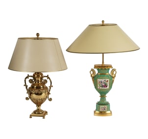 Two Urn-Form Table Lamps