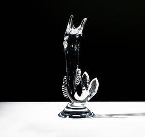 A Val Saint Lambert Fish Sculpture