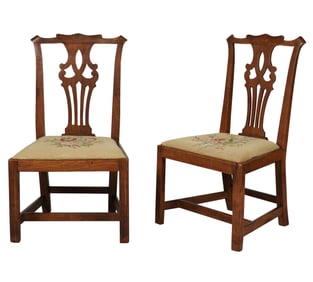 Two American Chippendale-Style Side Chairs