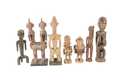 Seven African Carved Figures