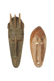 Two African Carved Wood Masks