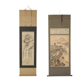 Two Japanese Painted Scrolls