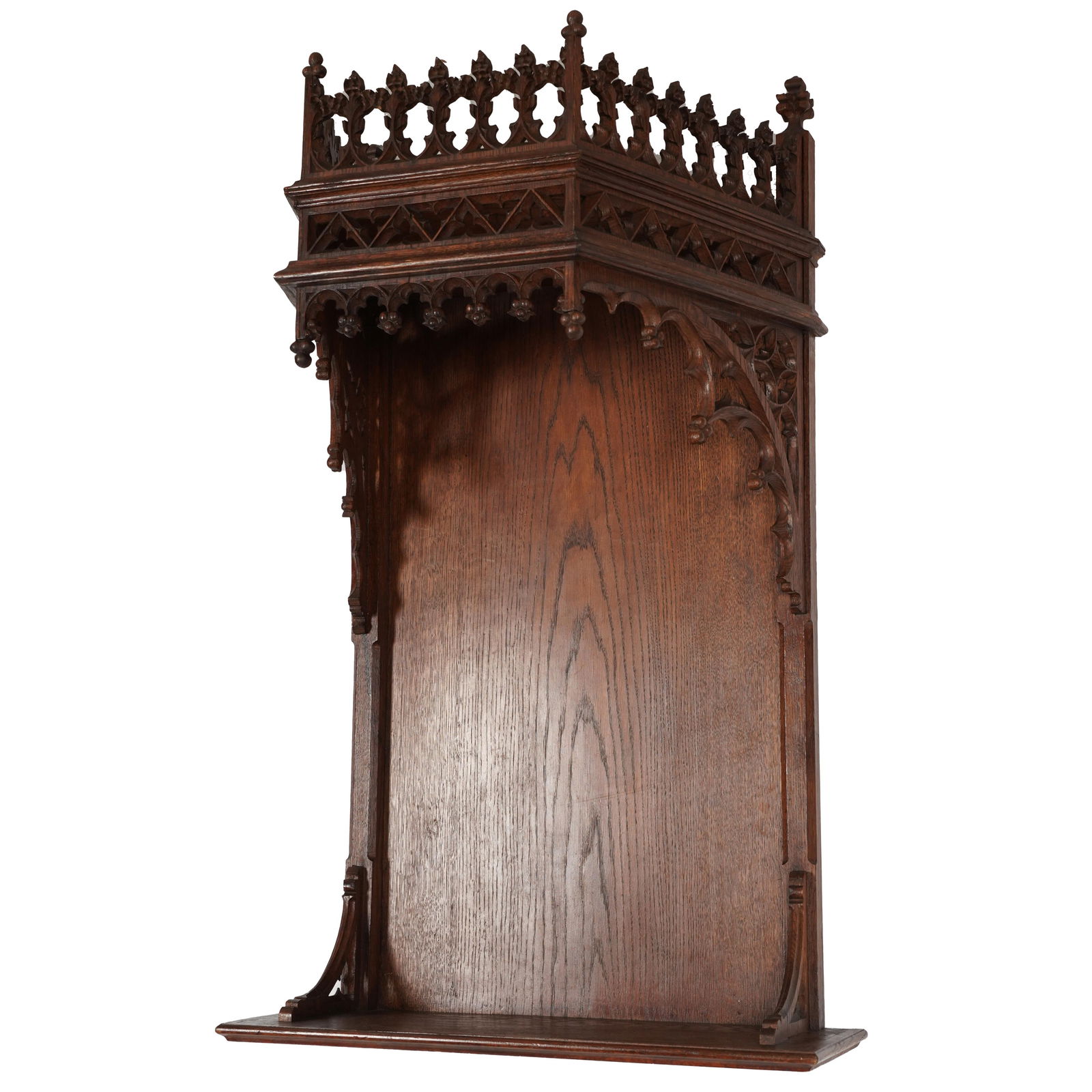 A Gothic Revival-Style Oak Wall-Mounted Shelf (1 of 11)