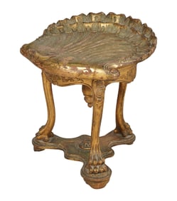 An Italian Grotto-Style Swiveling Piano Stool