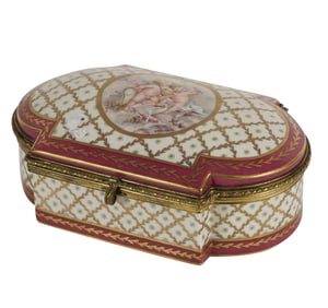 A French Porcelain Jewelry Box